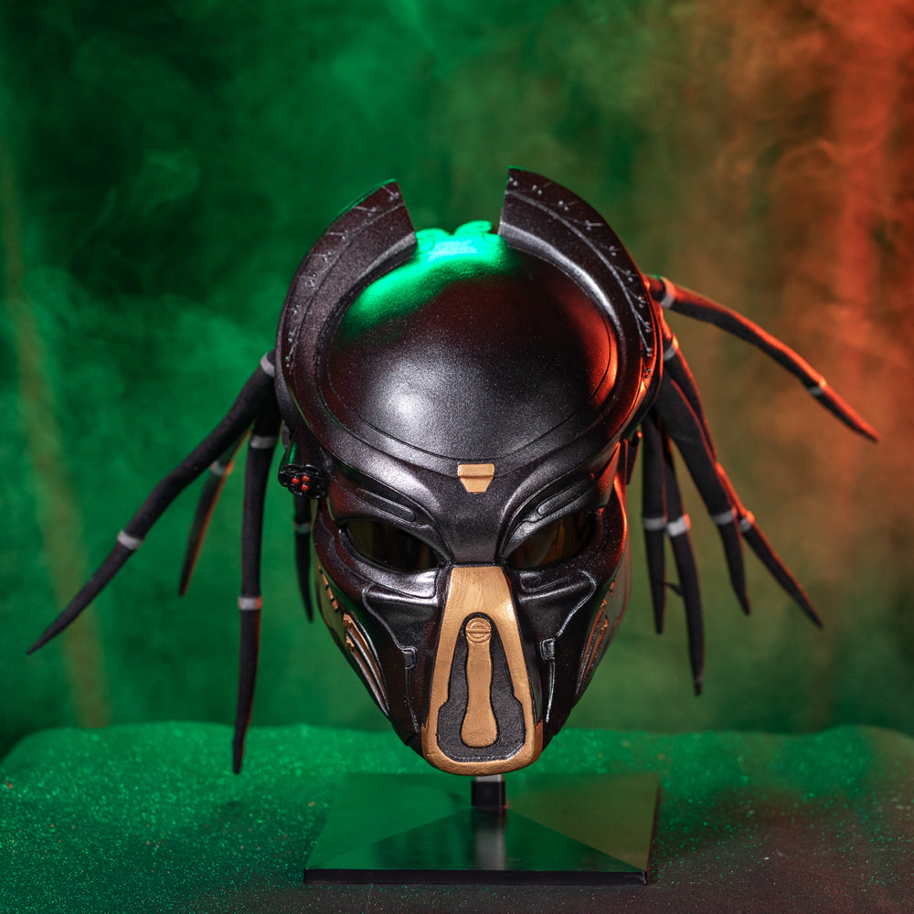 Xcoser Predator-Maske mit Dreads-Haaren, Cosplay-Helm, Halloween, Herren, Damen, Erwachsene