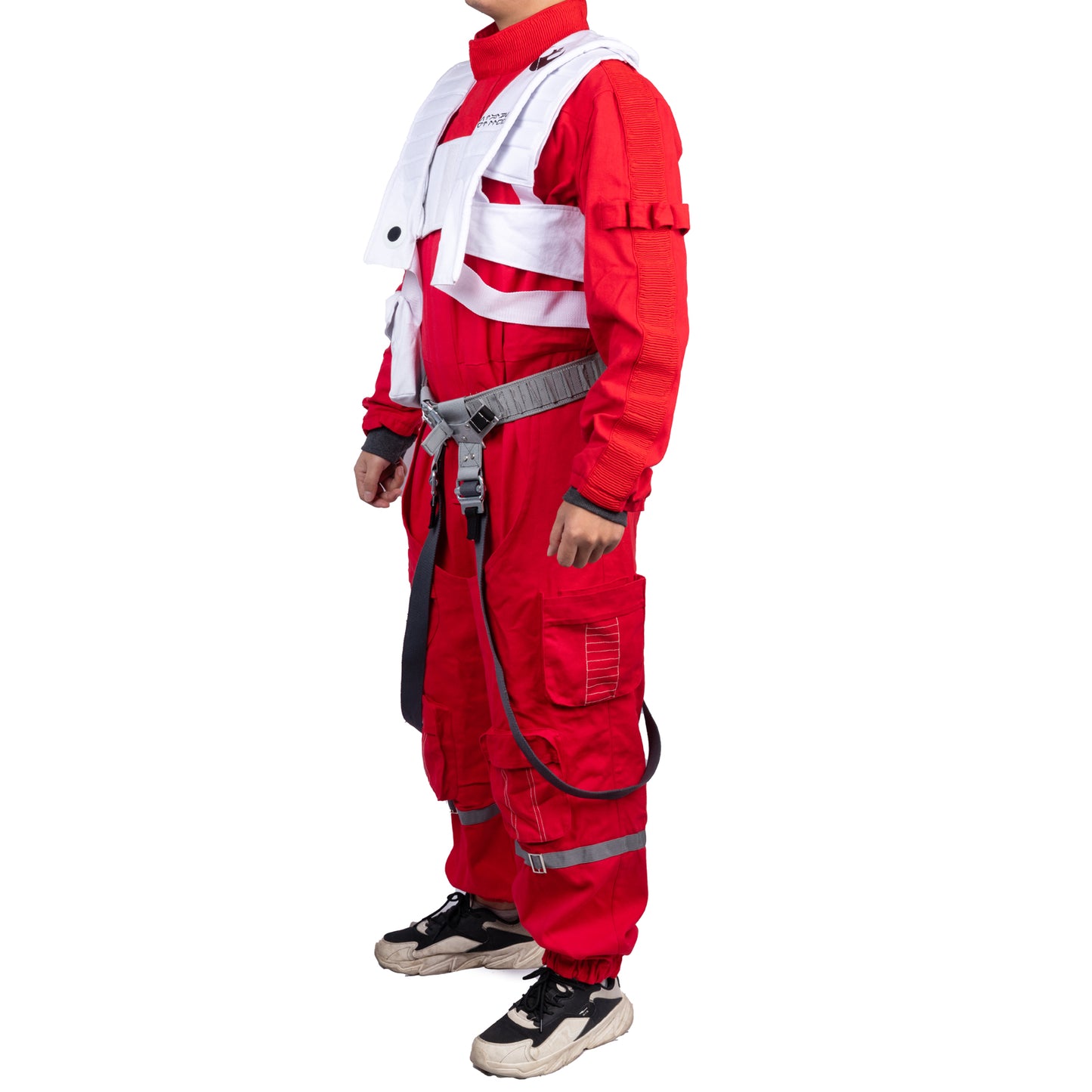 Xcoser Star Wars Poe Dameron Upgrade Costume Cosplay Red Jumpsuit Suit Unisex Halloween Cosplay Outfit