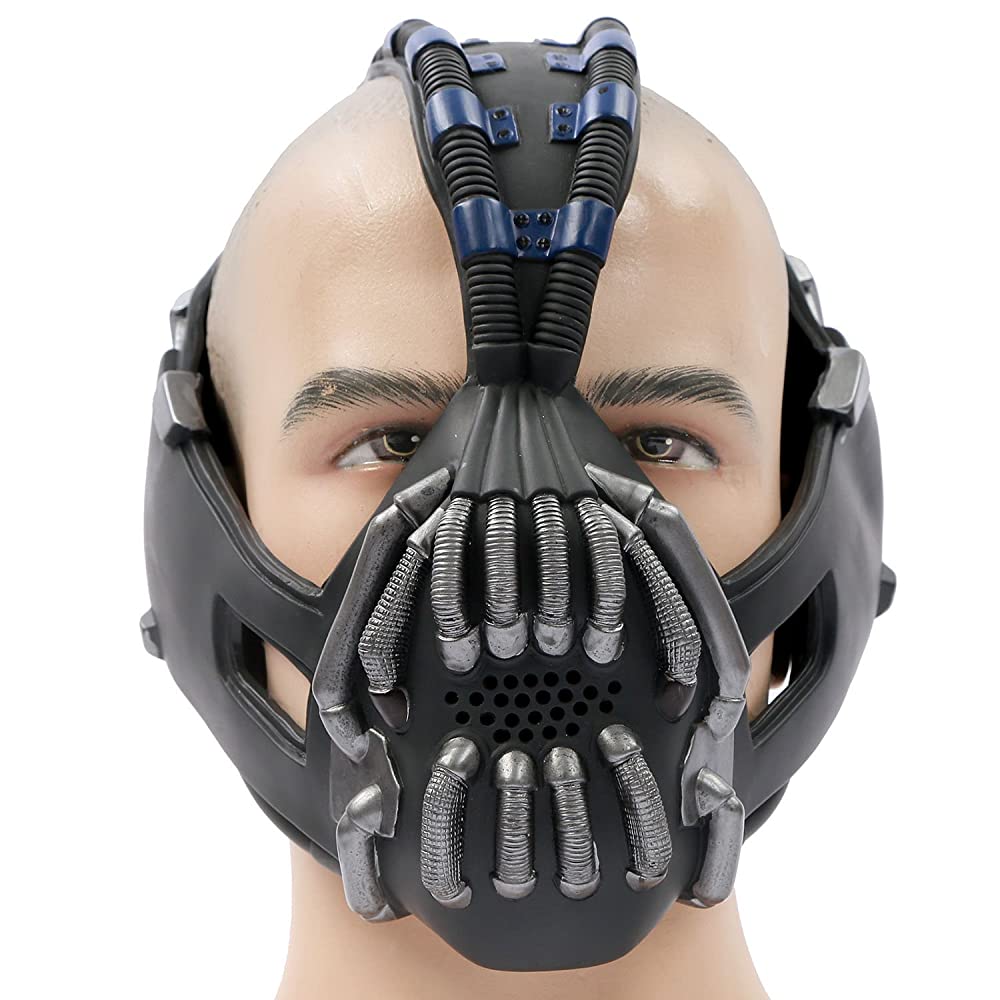 【Sonderangebot】Xcoser Bane Maske Erwachsenenkostüm Requisiten für Dark Knight Cosplay Silber