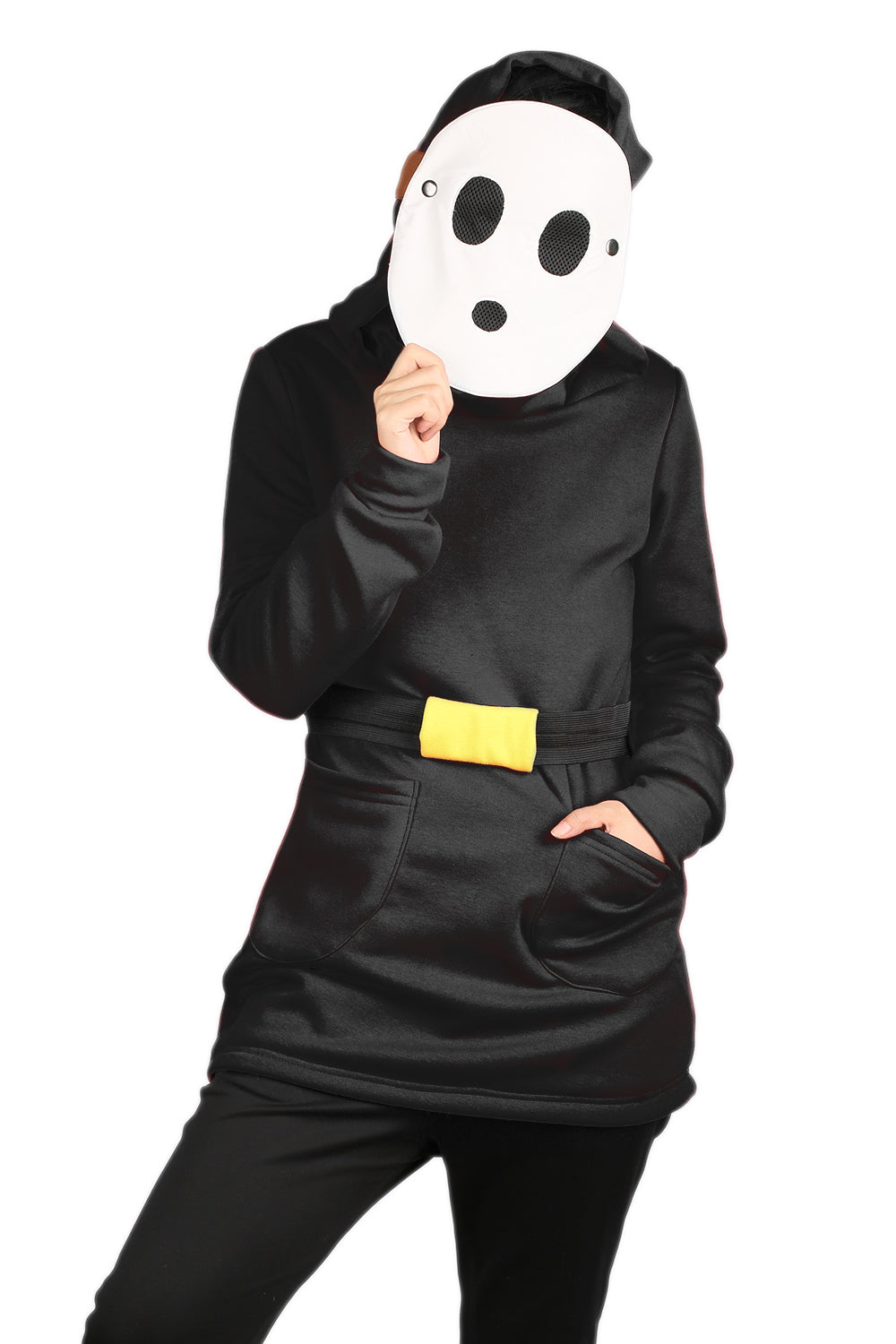 【Pre-order, in production】Xcoser Mario Series Shy Guy Hoodie Women's Hooded Black Sweatshirt Cosplay Costume
