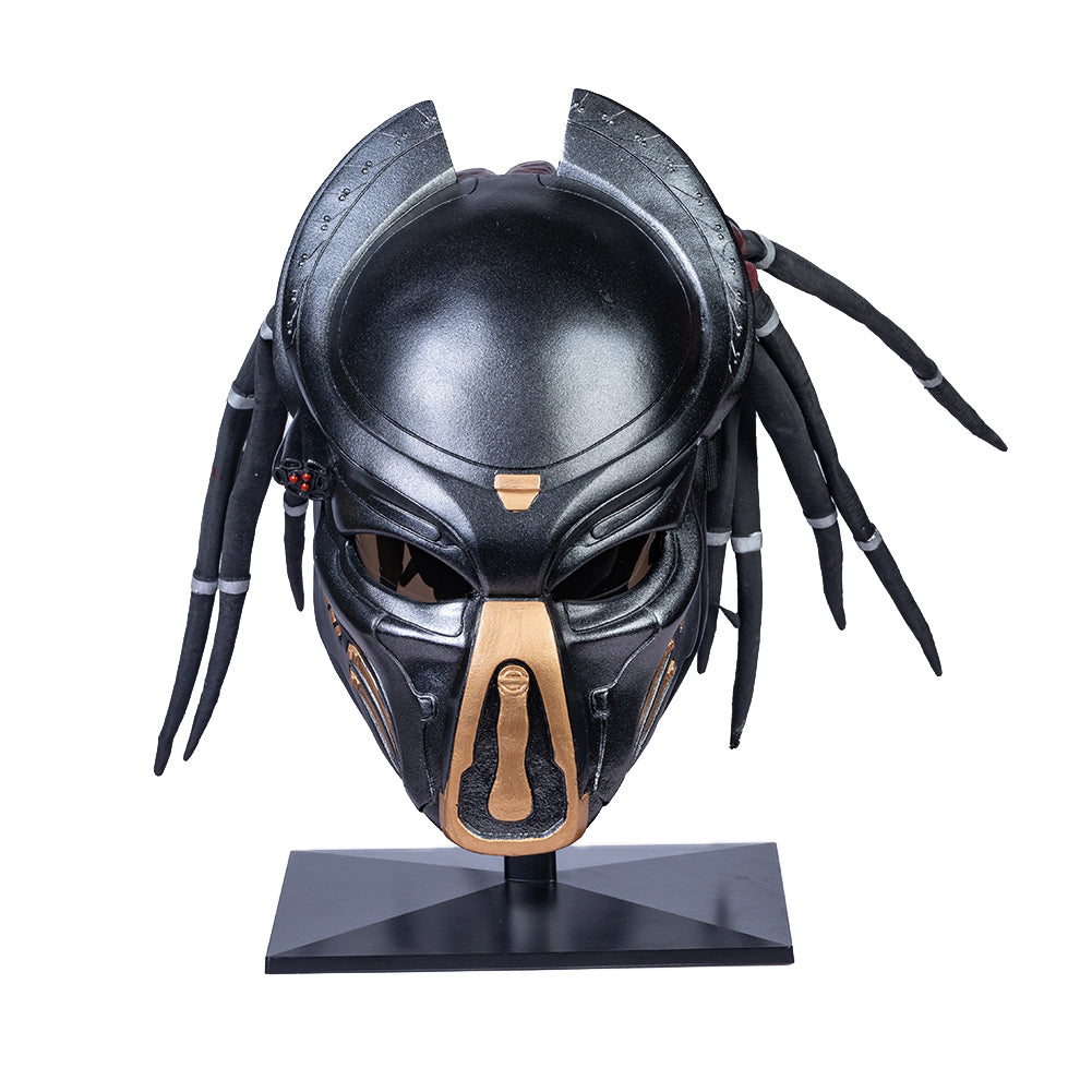 【Sonderangebot】Xcoser Predator-Maske, Kunstharz-Helm mit Dreads-Haaren, 1:1 Cosplay