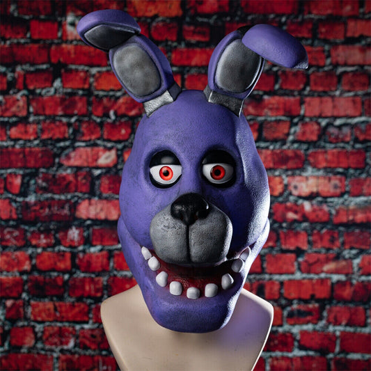 【Neu eingetroffen】Xcoser Five Nights at Freddy's Bonnie Rabbit Cosplay Masken Helm Latex Vollkopf Erwachsene Halloween