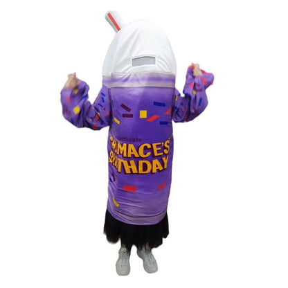 【Neu eingetroffen】Xcoser Kinder/Erwachsene Grimace Geburtstag Lila Shake Milchshake Cosplay Kostüm Halloween