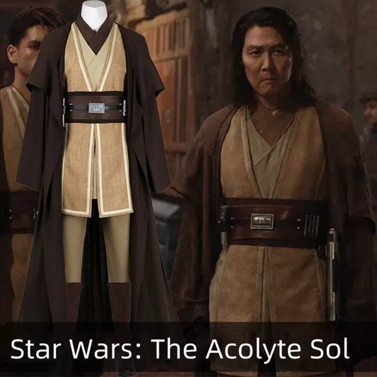 Xcoser Star Wars: The Acolyte Sol Cosplay Kostüm Jedi Master Outfit Komplettset