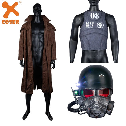 Neu eingetroffen | Xcoser Fallout New Vegas Veteran Ranger NCR Ranger Cosplay Kostüm Mantel Weste Helm Set