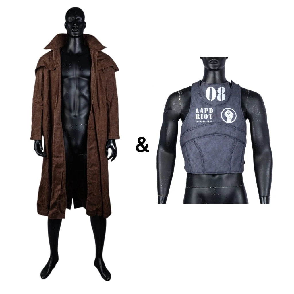 Neu eingetroffen | Xcoser Fallout New Vegas Veteran Ranger NCR Ranger Cosplay Kostüm Mantel Weste Helm Set