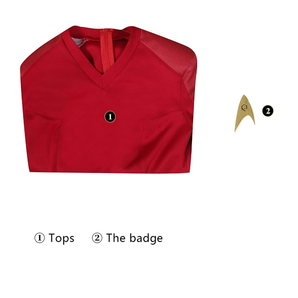 Neu eingetroffen | Xcoser Star Trek: Strange New Worlds Cosplay Sternenflottenuniform & Abzeichen-Oberhemd