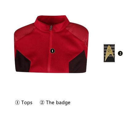 Neu eingetroffen | Xcoser Star Trek: Strange New Worlds Nummer Eins Cosplay-Abzeichen der Sternenflottenuniform
