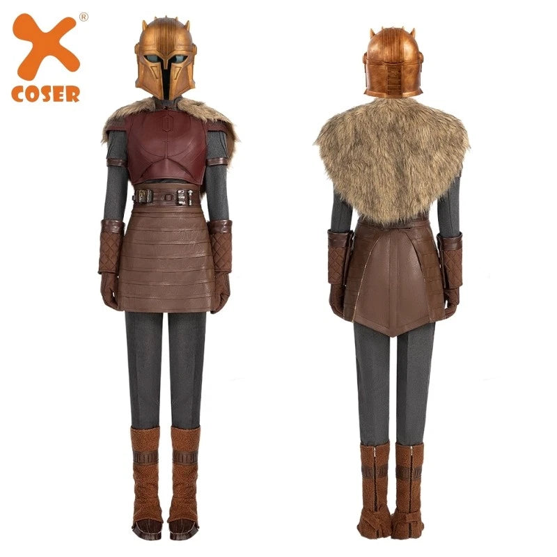 Neu eingetroffen | Xcoser Star Wars Mandalorian The Armor Cosplay-Kostüm und Helm für Erwachsene, Halloween