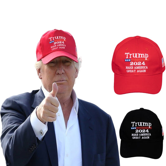 【Neu eingetroffen】Xcoser 2024 MAGA Hat Trump Make America Great Again Hat, Slogan with USA Flag Cap Adjustable MAGA Hats for Men wonen Baseball Cap