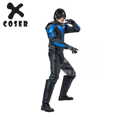 Xcoser Nightwing Cosplay Costumes Titans Season 2 Blue Suit -4