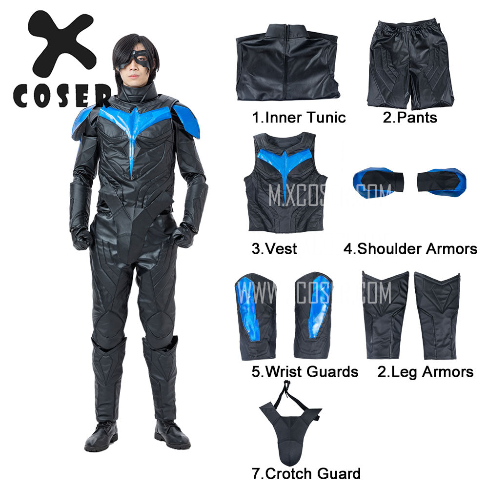 Xcoser Nightwing Cosplay Costumes Titans Season 2 Blue Suit - 2