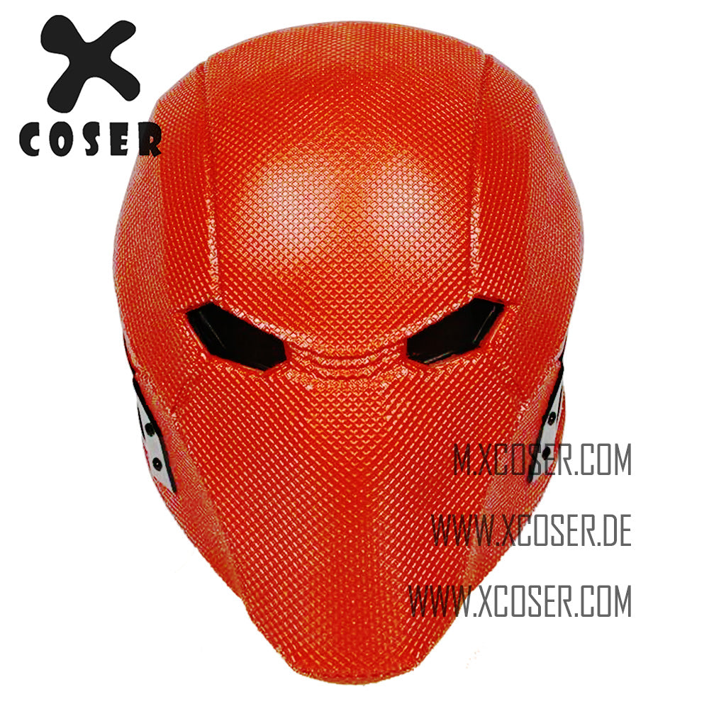 Xcoser Cosplay  Injustice 2 Red Hood Red Resin Helmet Game Cosplay Mask